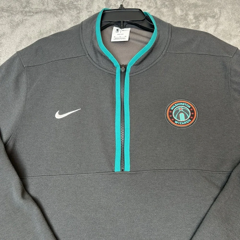 Nike Washington Wizards Half Zip Pullover Men's Sz XL Gray City‎ Edition Dri-Fit